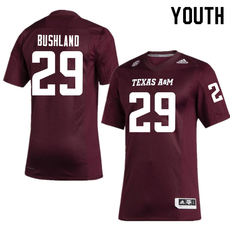 Youth #29 Daniel Bushland Texas A&M Aggies College Football Jerseys Sale-Maroon - Click Image to Close